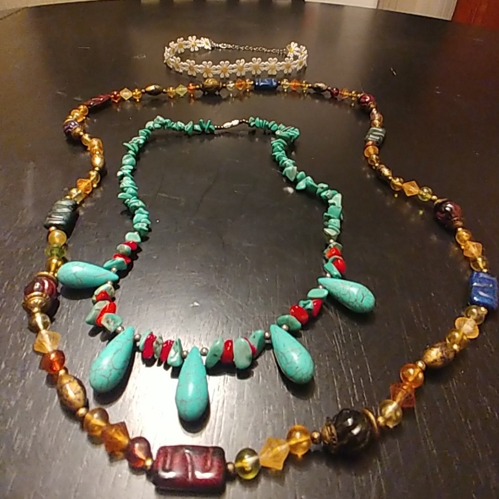 Headband and two necklaces